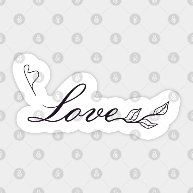 Love Lineart Sticker by shirtsandmore4you